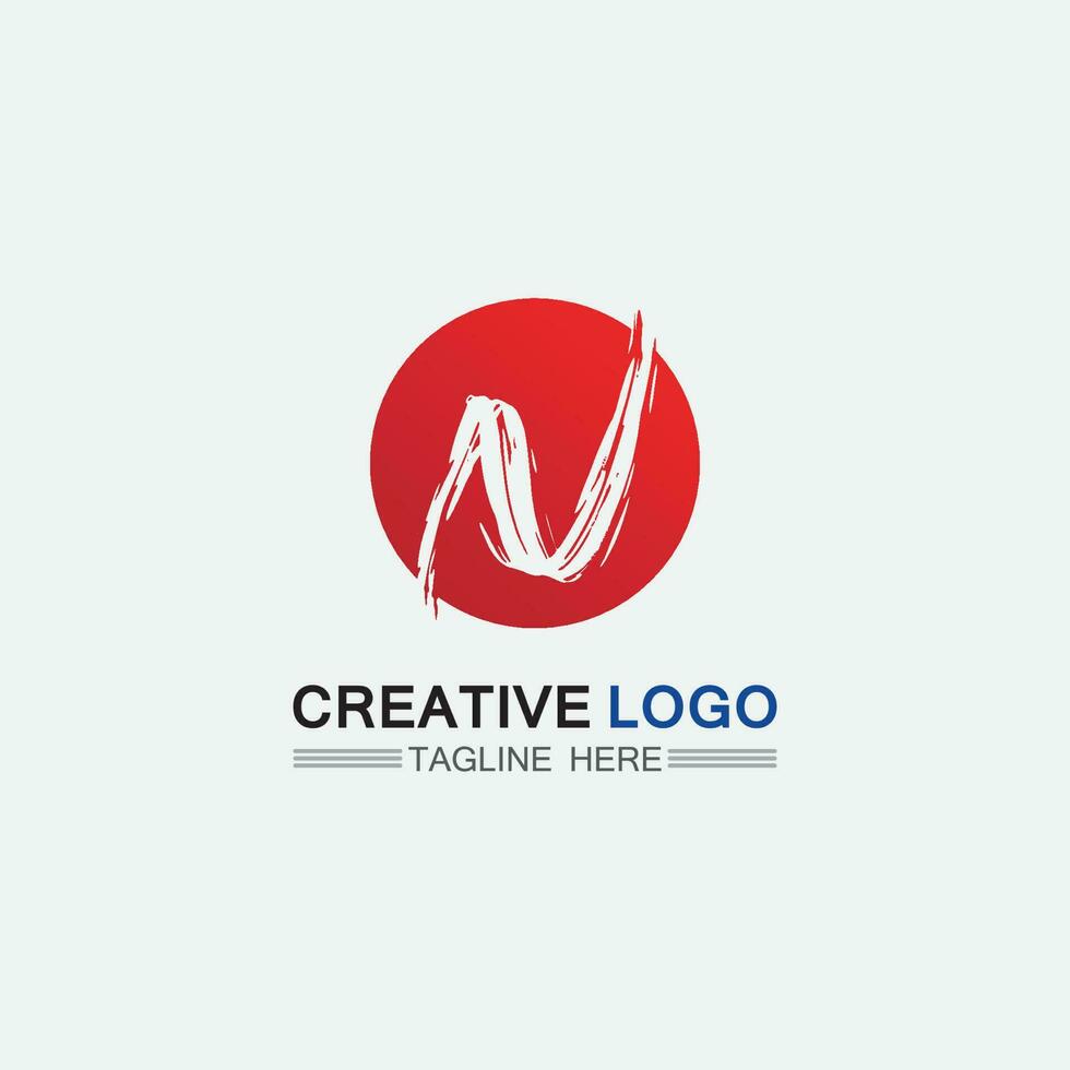 n fonte do logotipo empresa logotipo negócio e letra inicial n desenho vetor e letra para logotipo