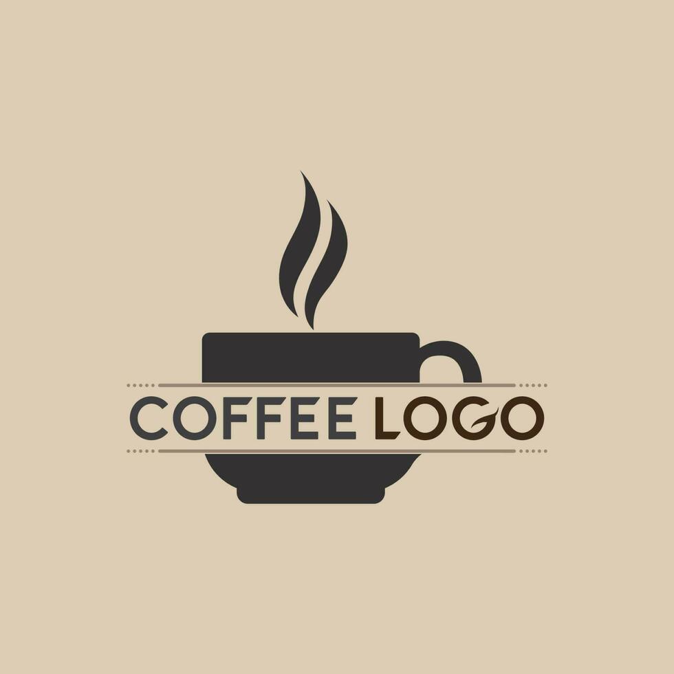 modelo de logotipo de xícara de café vetor