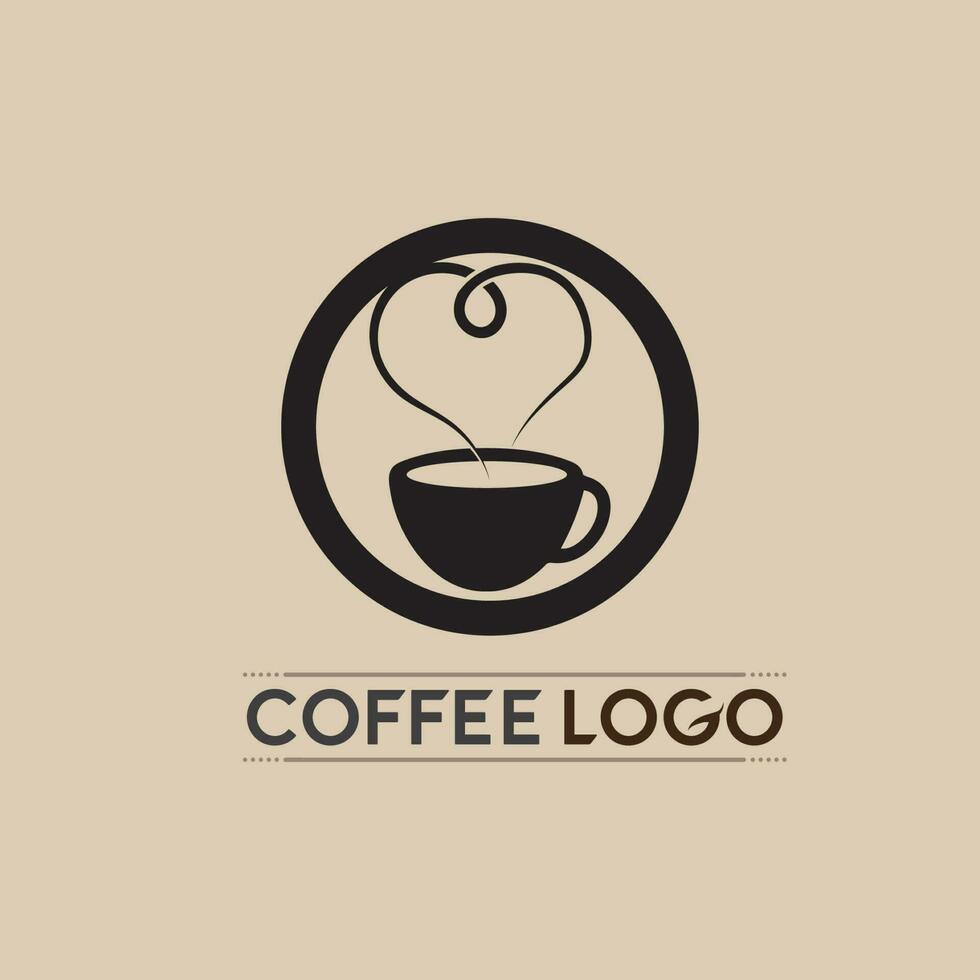 modelo de logotipo de xícara de café vetor