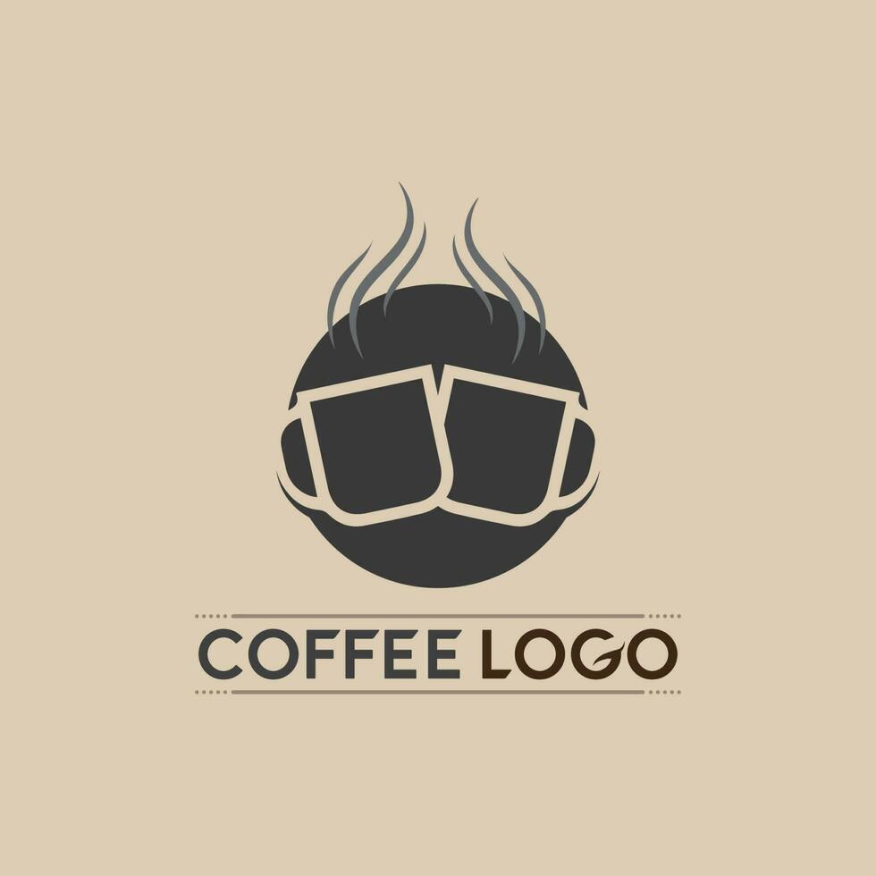 modelo de logotipo de xícara de café vetor