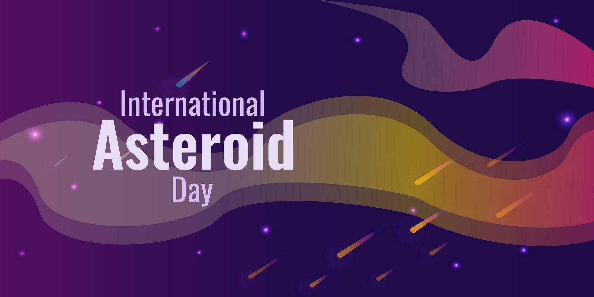internacional asteróide dia. conceito do a feriado vetor