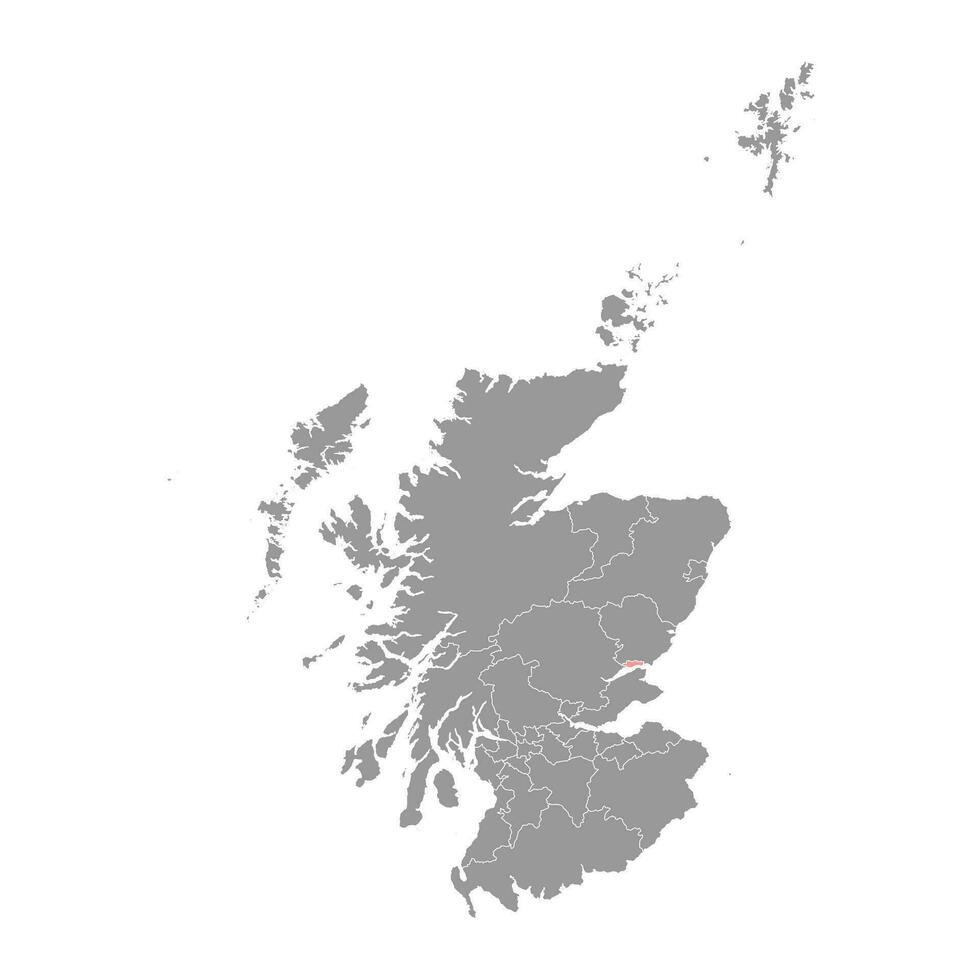 Dundee cidade mapa, conselho área do Escócia. vetor ilustração.