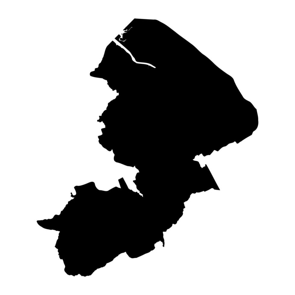 distrito do alyn e Deeside mapa, distrito do País de Gales. vetor ilustração.