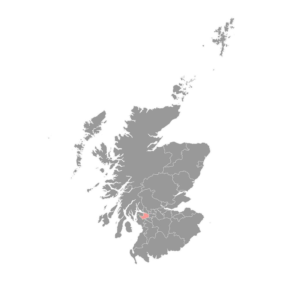Renfrewshire mapa, conselho área do Escócia. vetor ilustração.
