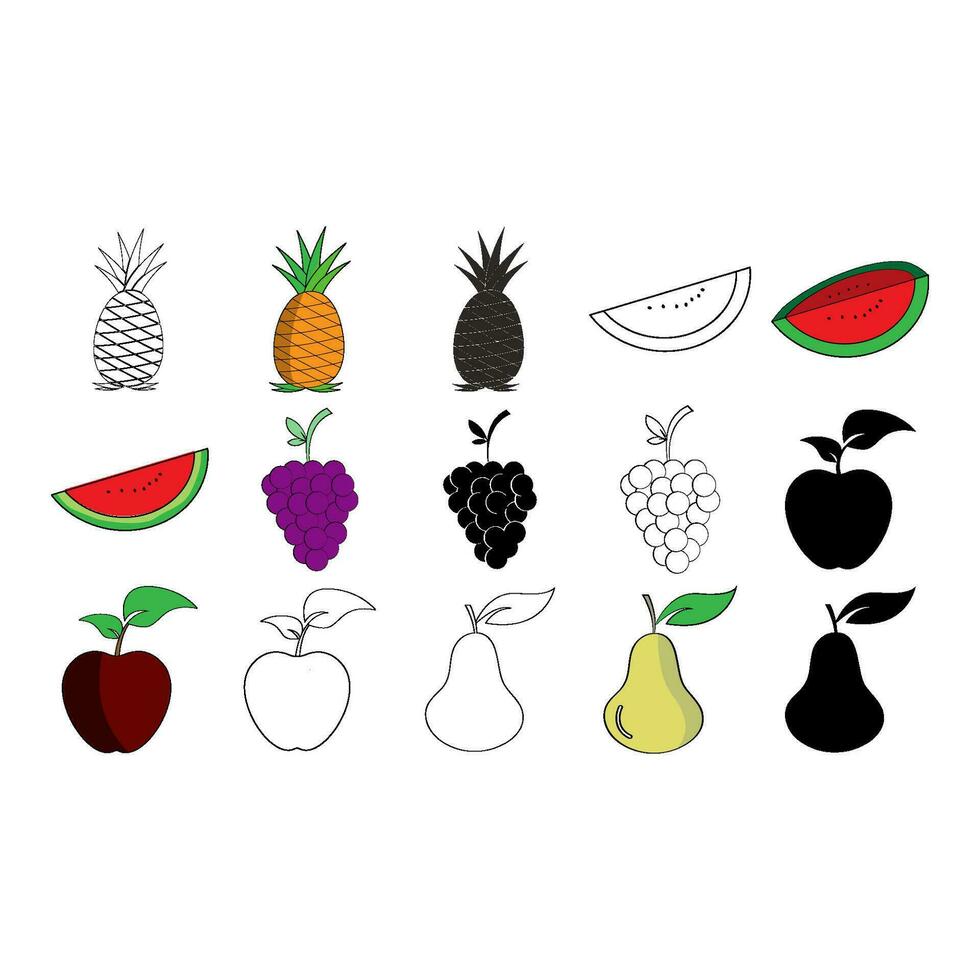 a frutas ícone vetor ilustração Projeto