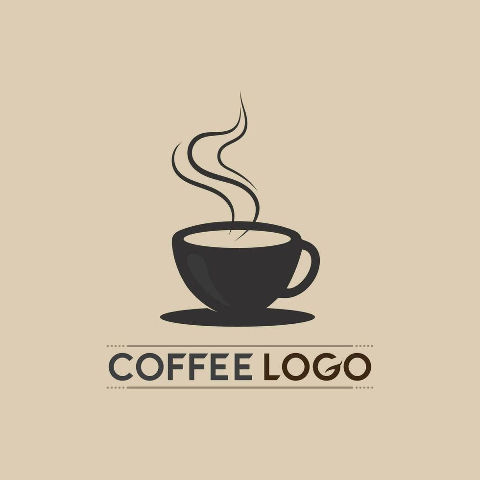 modelo de logotipo de xícara de café vetor