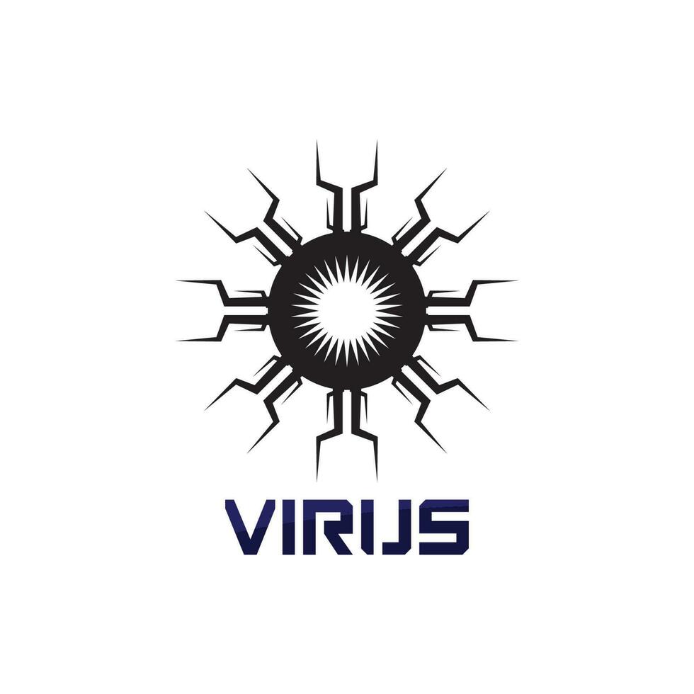 vírus corona vetor de vírus e logotipo de design de máscara vetor viral e símbolo de ícone de design