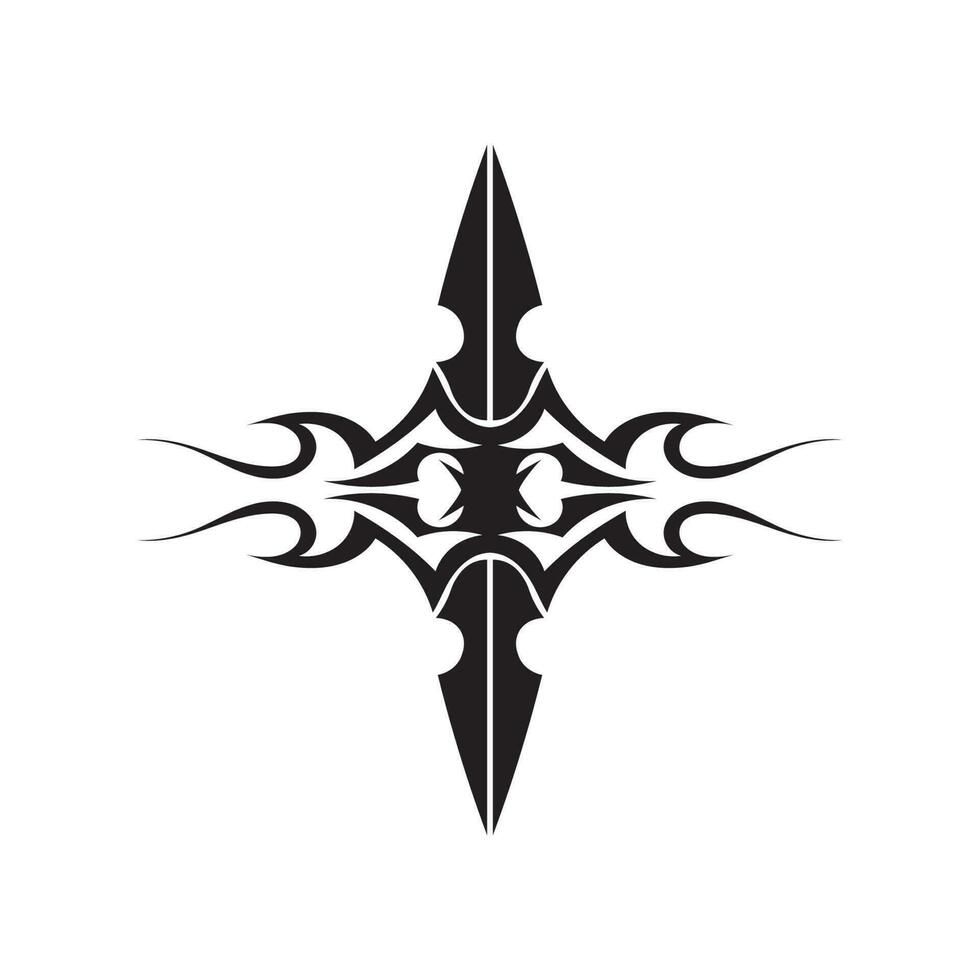 ícone de tatuagem étnica tribal ilustração vetorial logotipo vetor