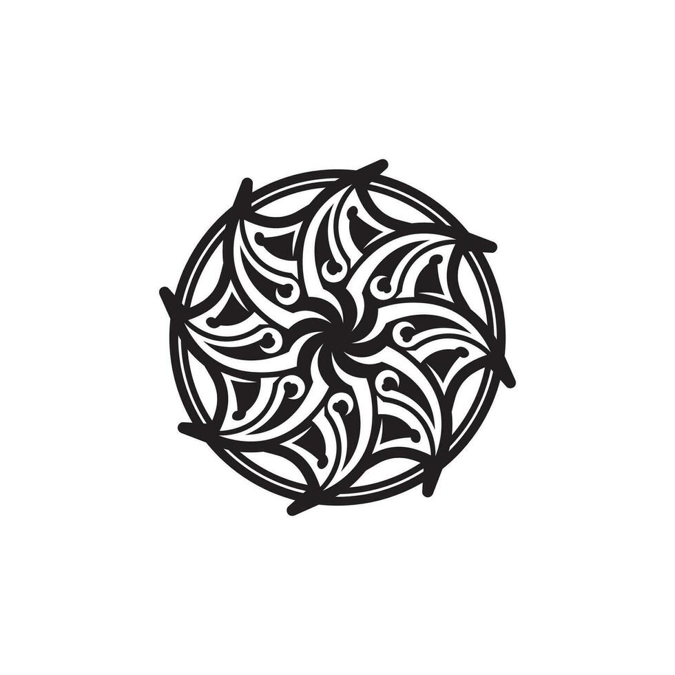 ícone de design de logotipo de vetor tribal preto e sinal tribal