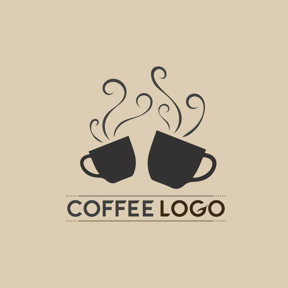 modelo de logotipo de xícara de café vetor