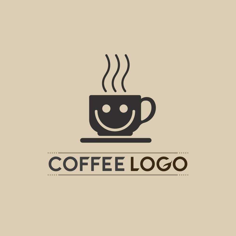 modelo de logotipo de xícara de café vetor