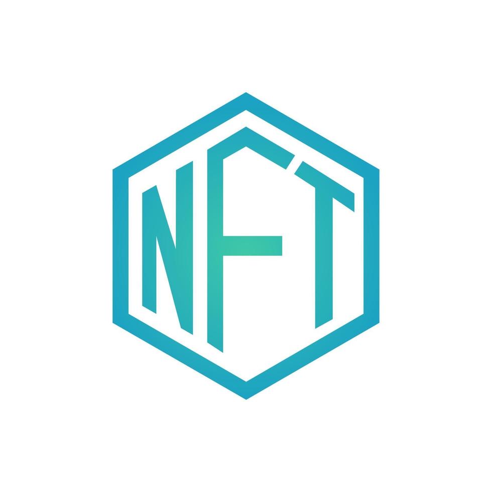 NFT símbolo vetor de ícone de token não fungível