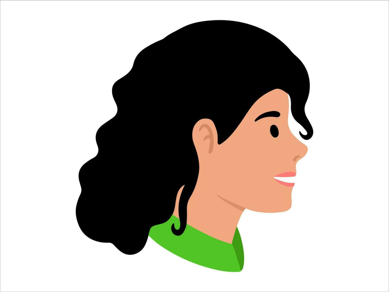 fêmea personagem ícone avatar ilustração vetor