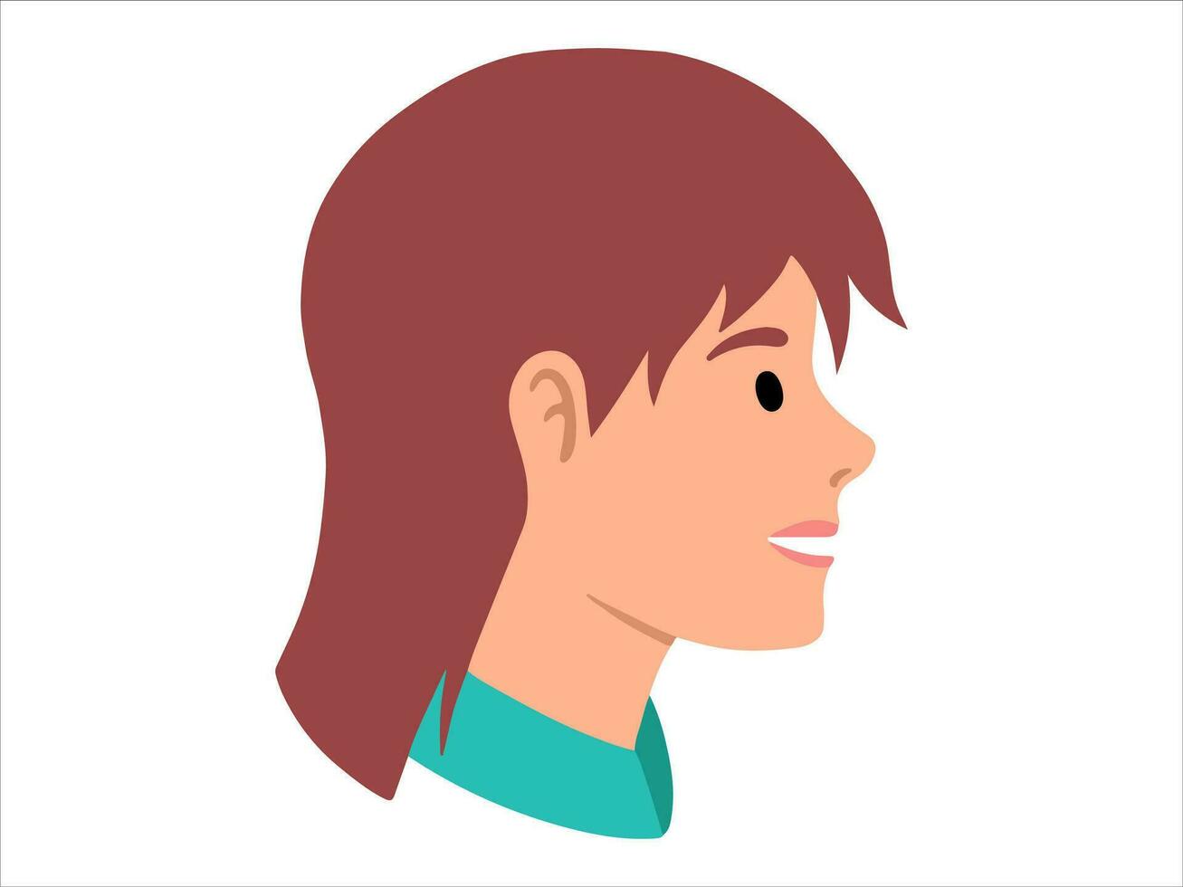 fêmea personagem ícone avatar ilustração vetor