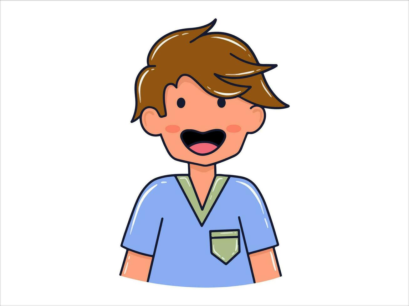Garoto personagem ícone avatar ilustração vetor