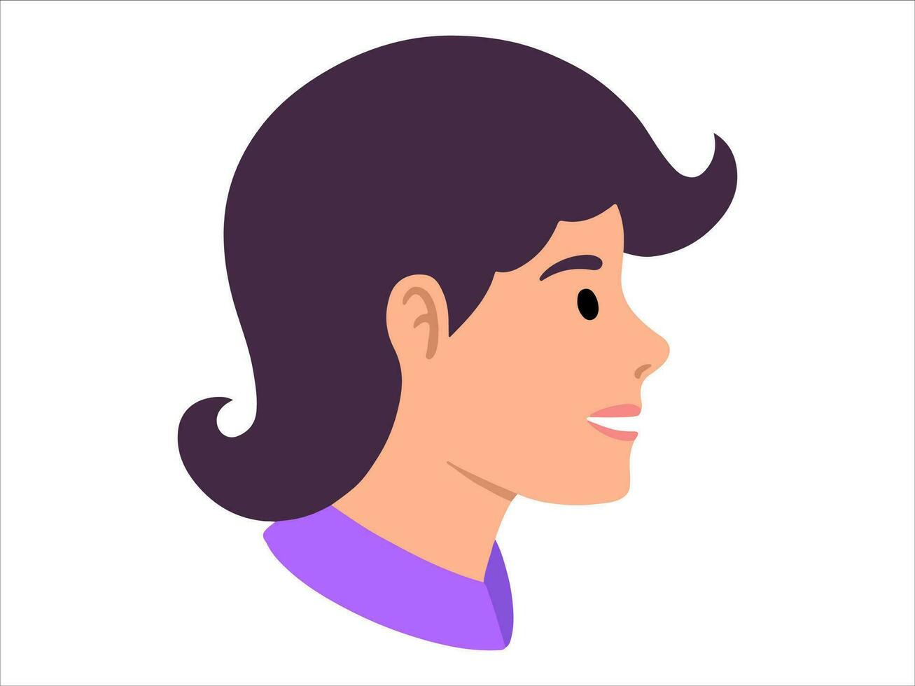 mulher personagem ícone avatar ilustração vetor