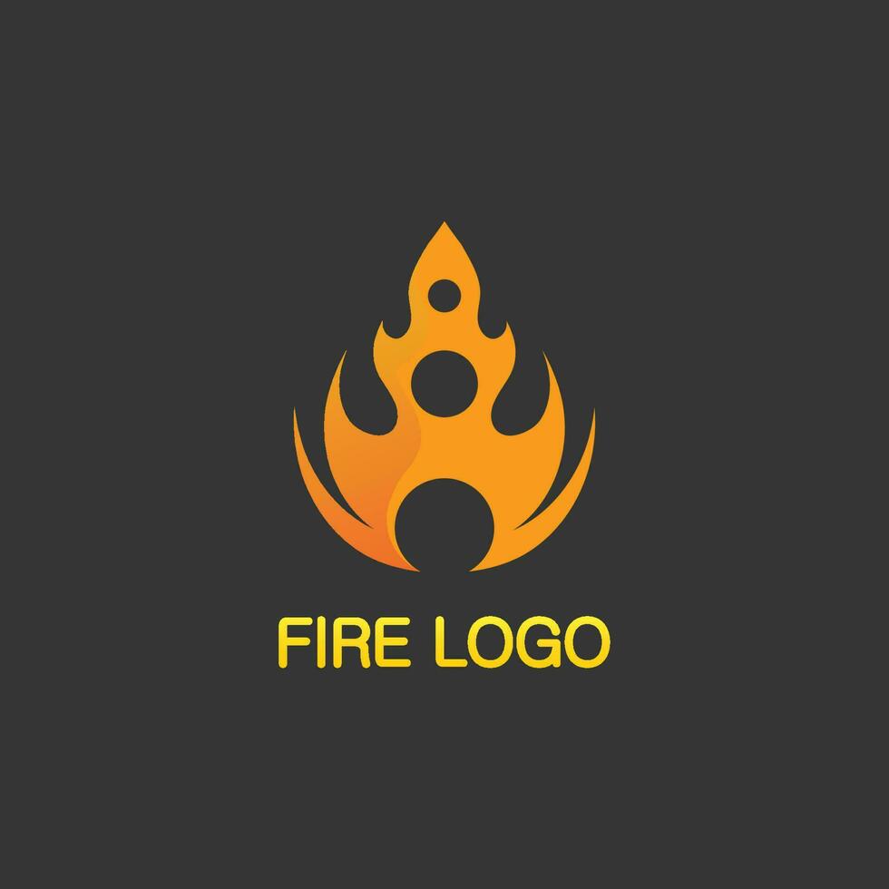 logotipo e ícone de fogo, elemento flamejante vetorial chama ilustração design energia, quente, aviso, sinal de cozimento, logotipo, ícone, luz, energia, calor vetor