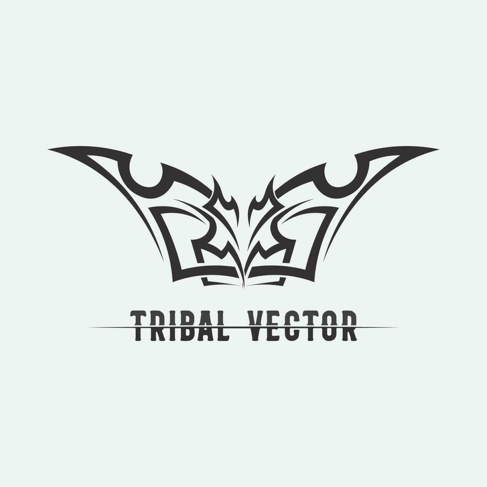 tribal, clássico, preto, étnico, ícone, tatuagem, vetorial, ilustração, logotipo, desenho vetor