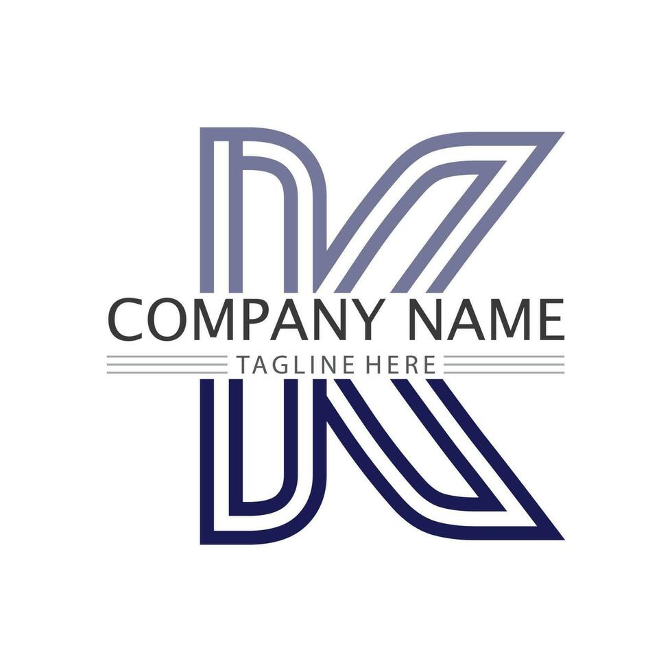 letra k logotipo ícone ilustração design template.graphic símbolo do alfabeto para logotipo de finanças de negócios. símbolo gráfico do alfabeto para identidade de negócios corporativos. vetor