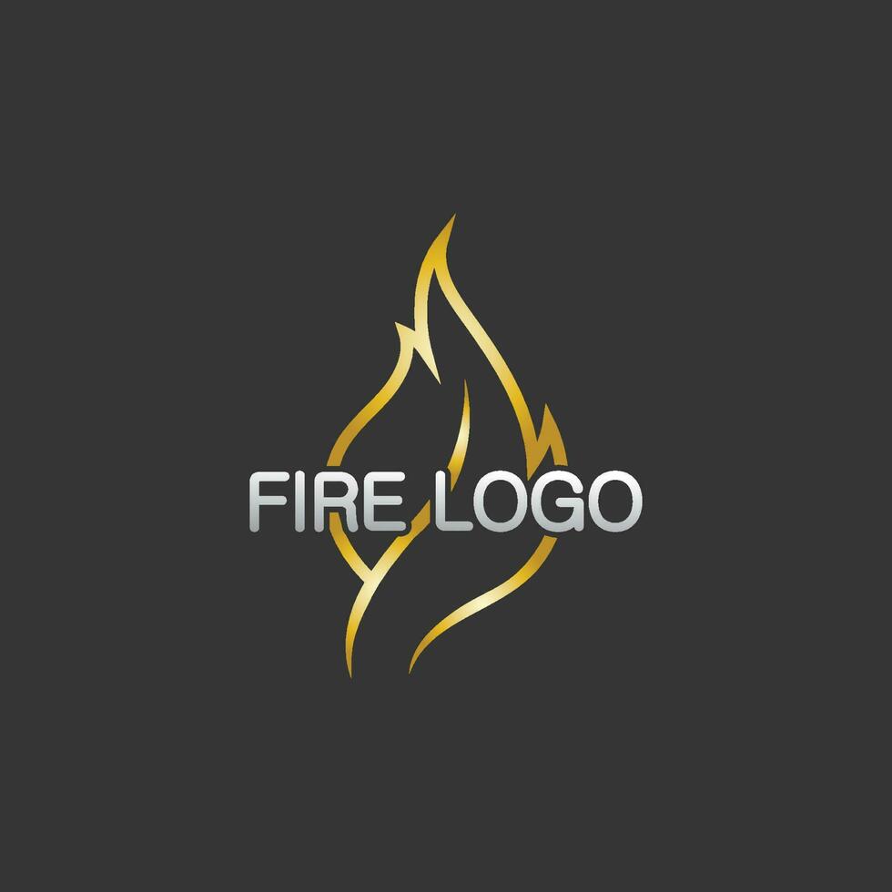 logotipo e ícone de fogo, elemento flamejante vetorial chama ilustração design energia, quente, aviso, sinal de cozimento, logotipo, ícone, luz, energia, calor vetor