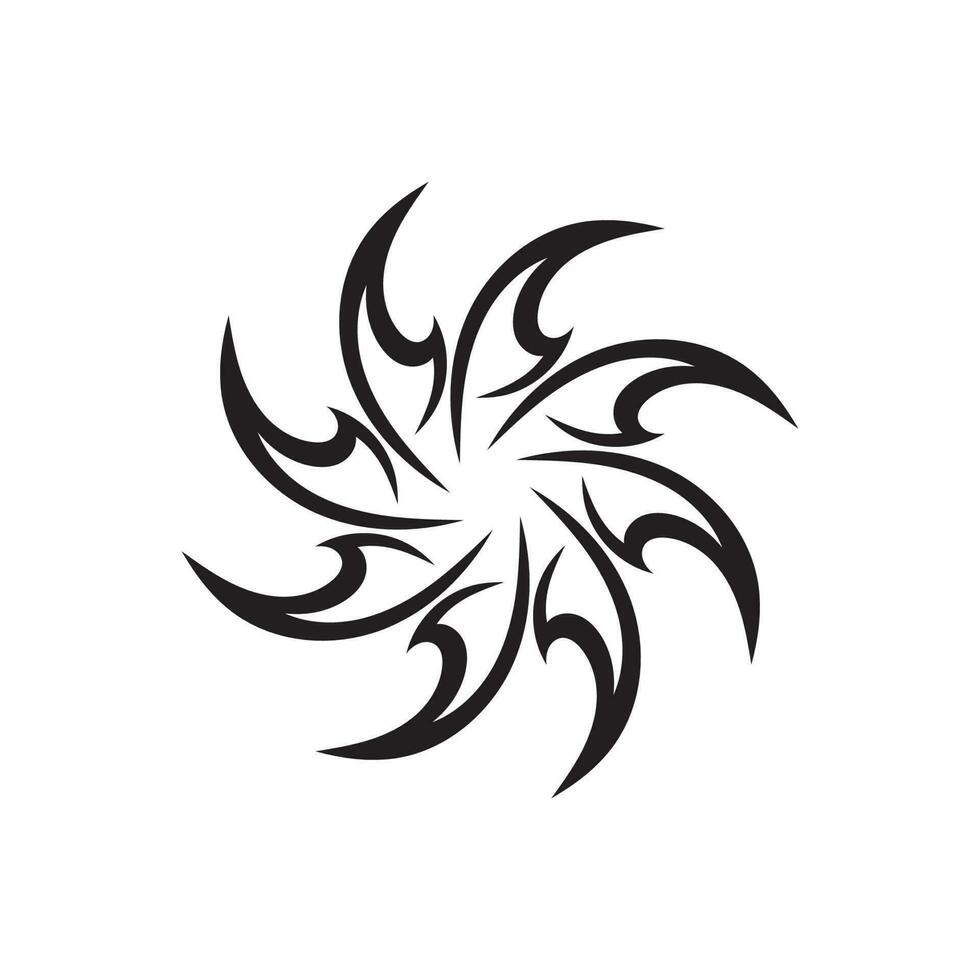 ícone de tatuagem étnica tribal ilustração vetorial logotipo vetor