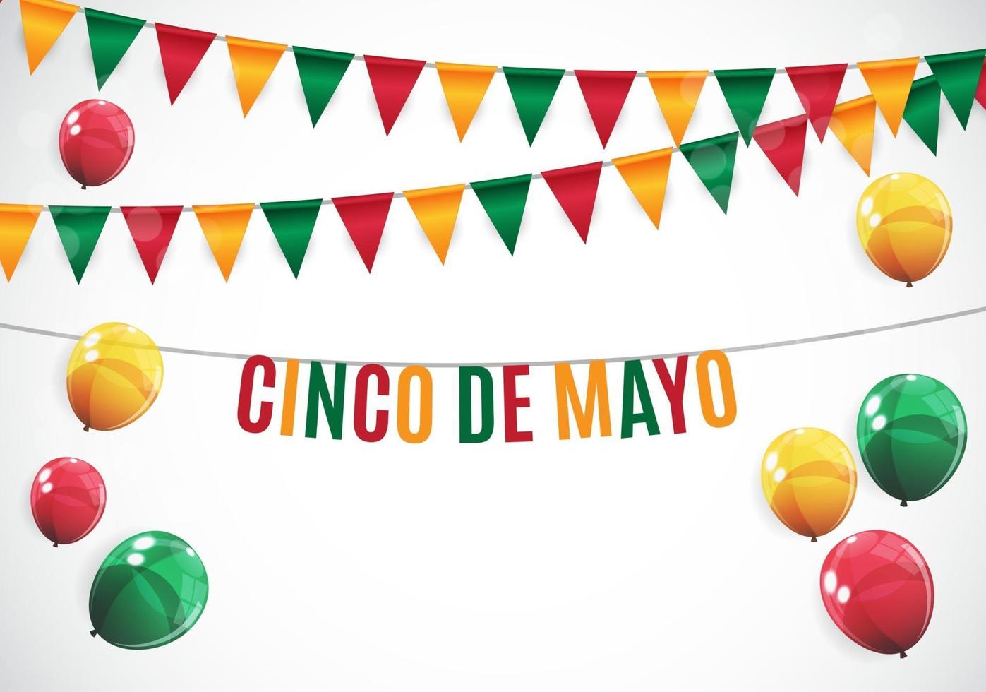 em espanhol cinco de mayo, fundo de feriado vetor