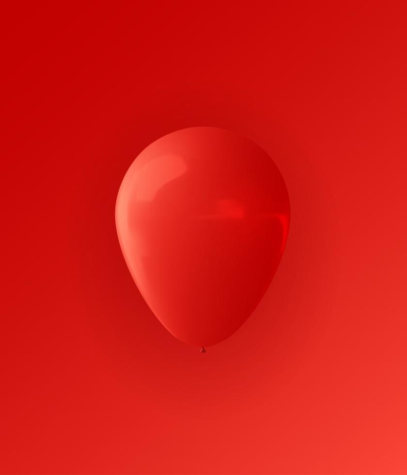 balão 3D realista para fundo de festa e feriado vetor