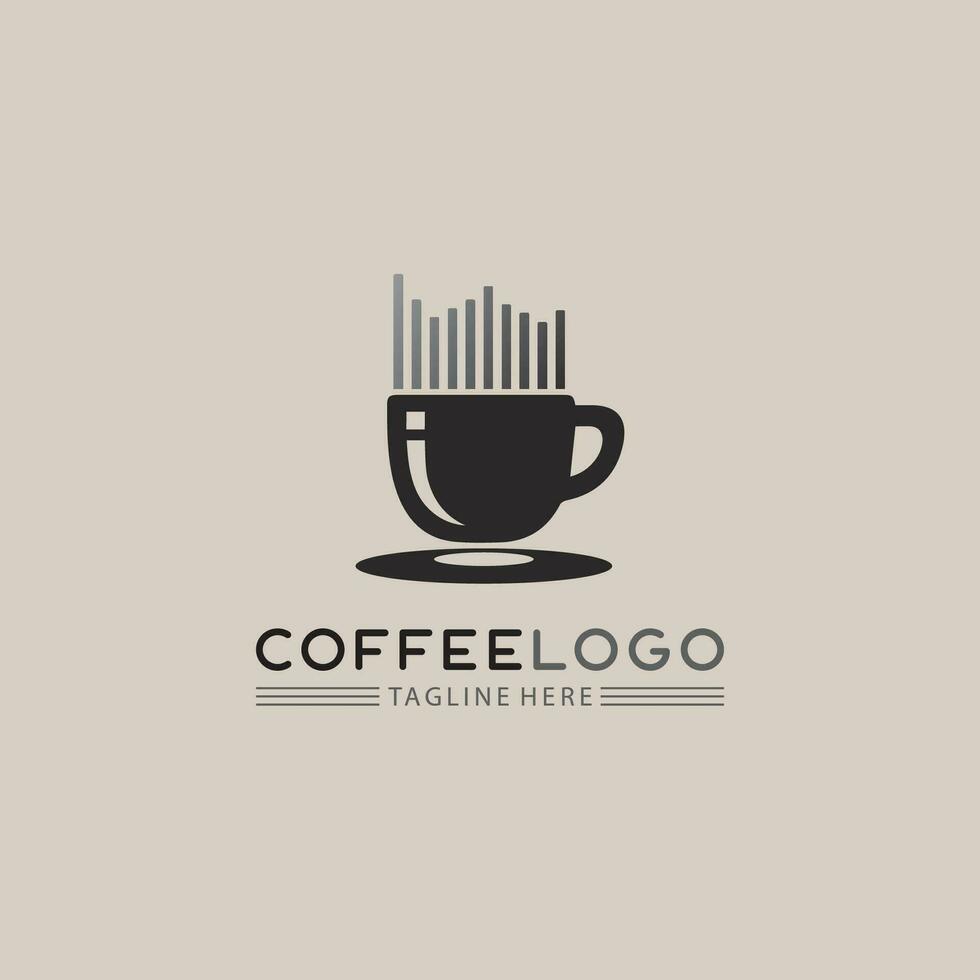 modelo de logotipo de xícara de café vetor