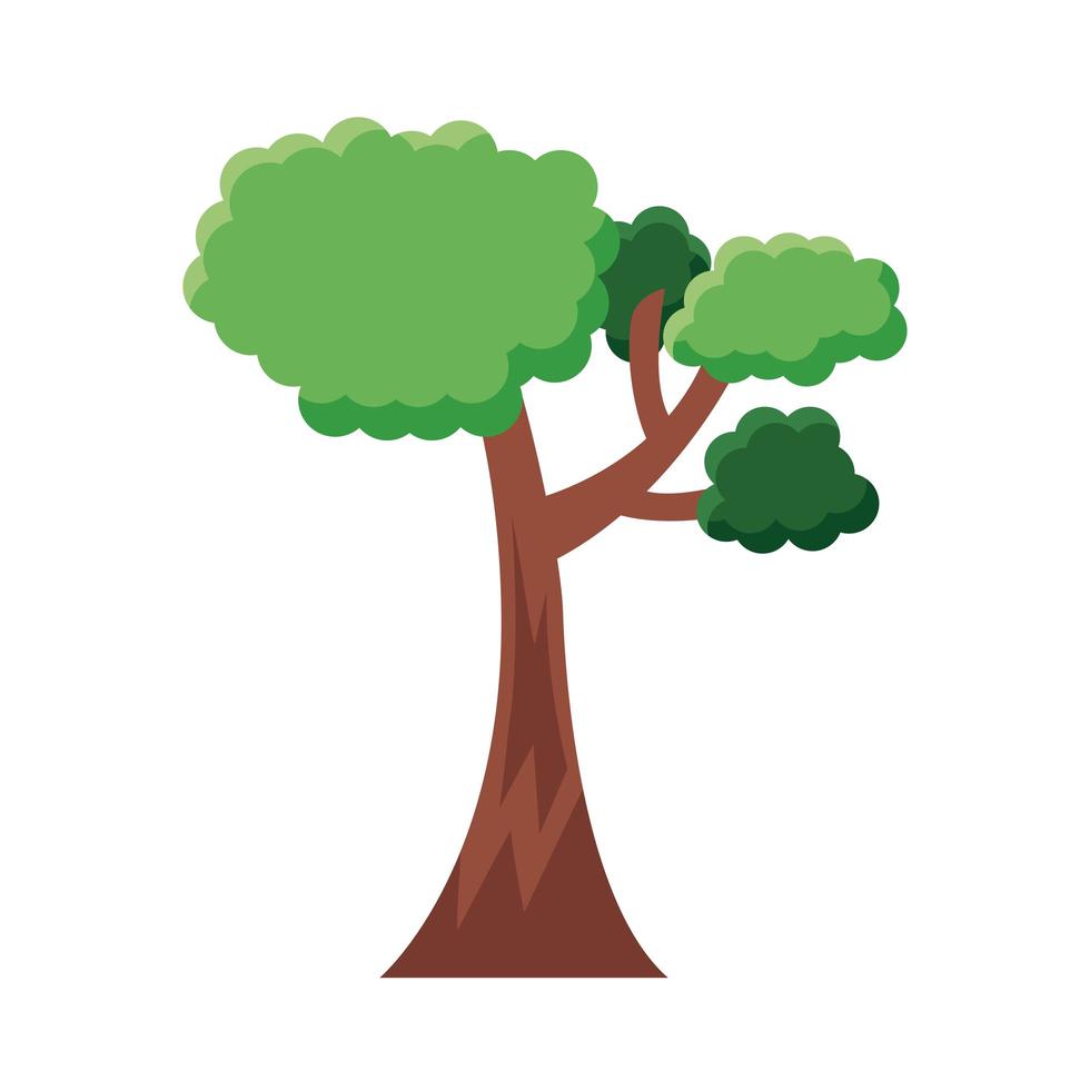 ícone de estilo simples de árvore frondosa vetor