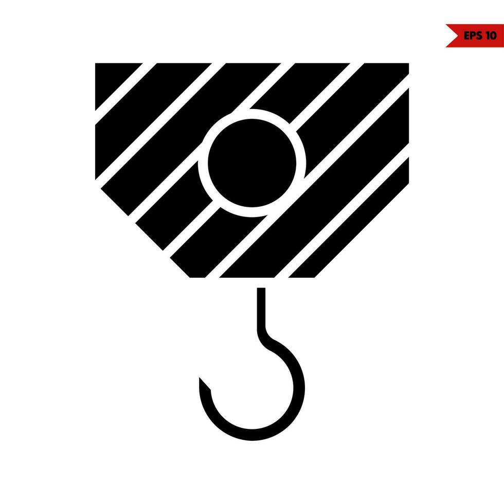 ícone de glifo de gancho vetor