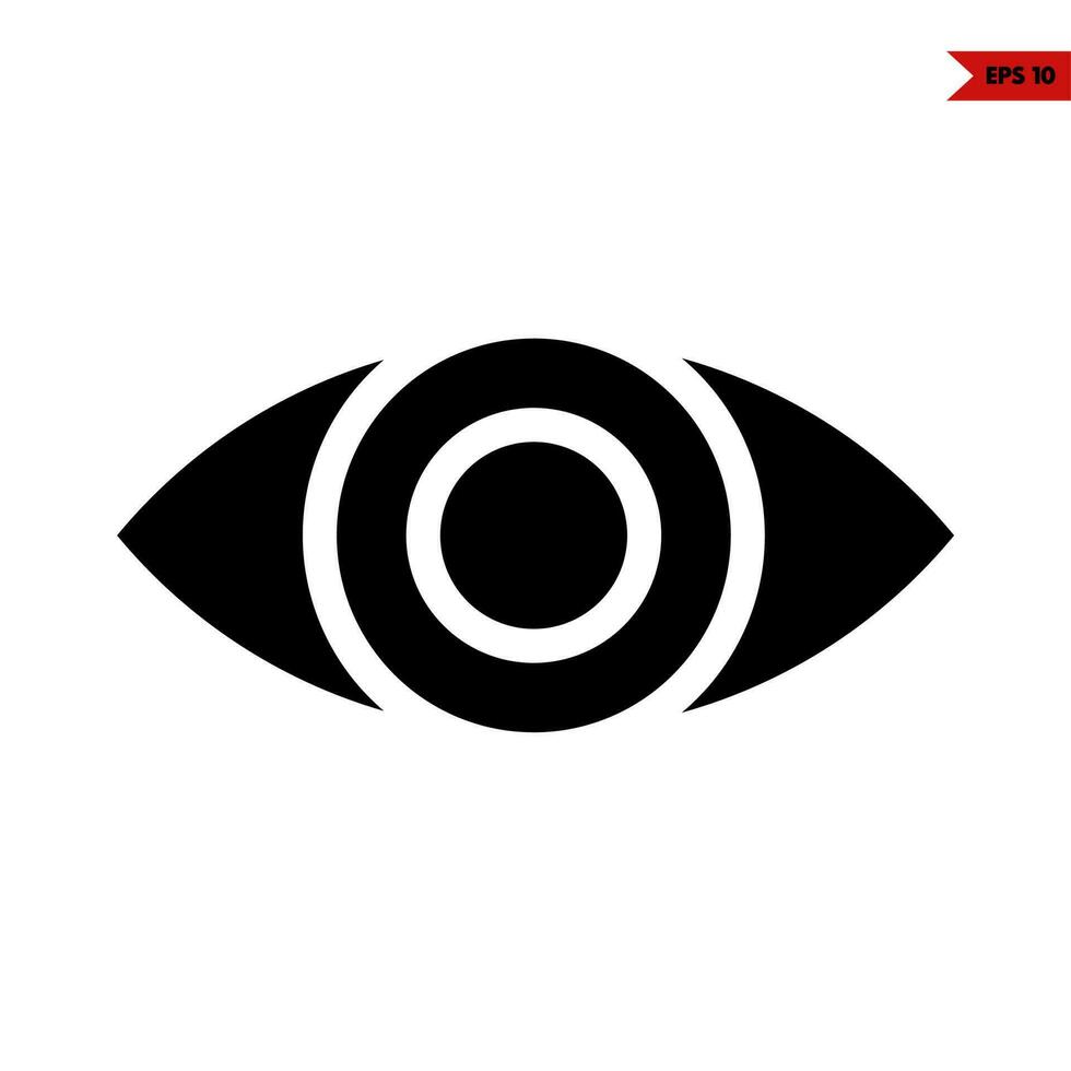 ícone de glifo de olho vetor