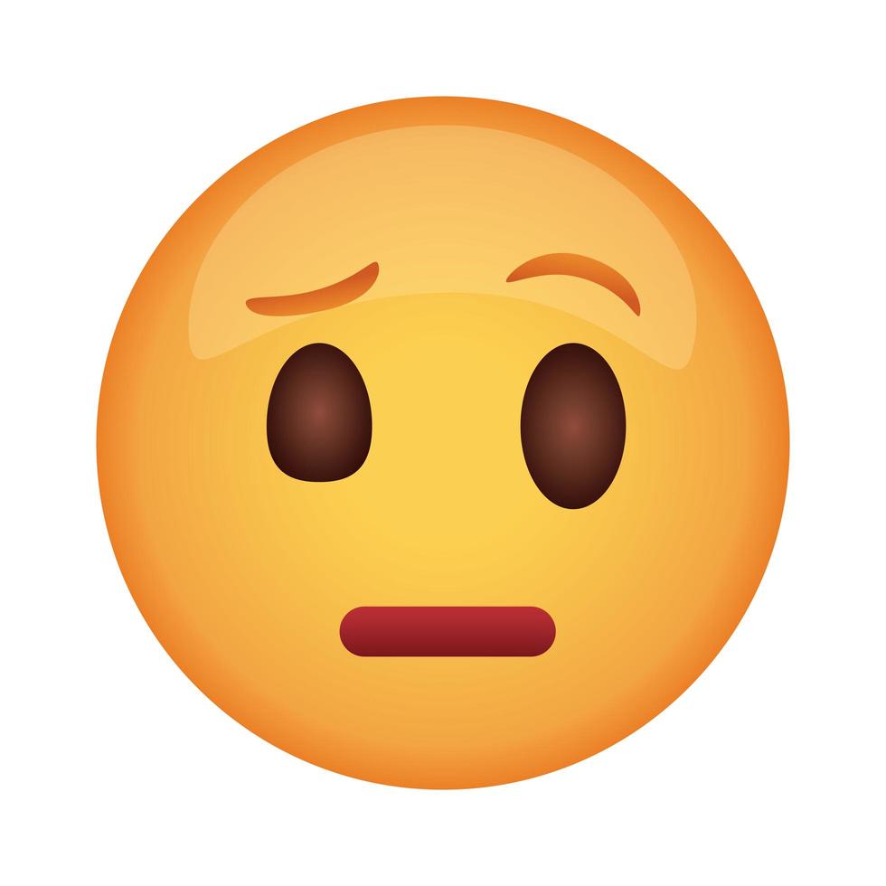 ícone de estilo plano clássico de rosto emoji triste vetor