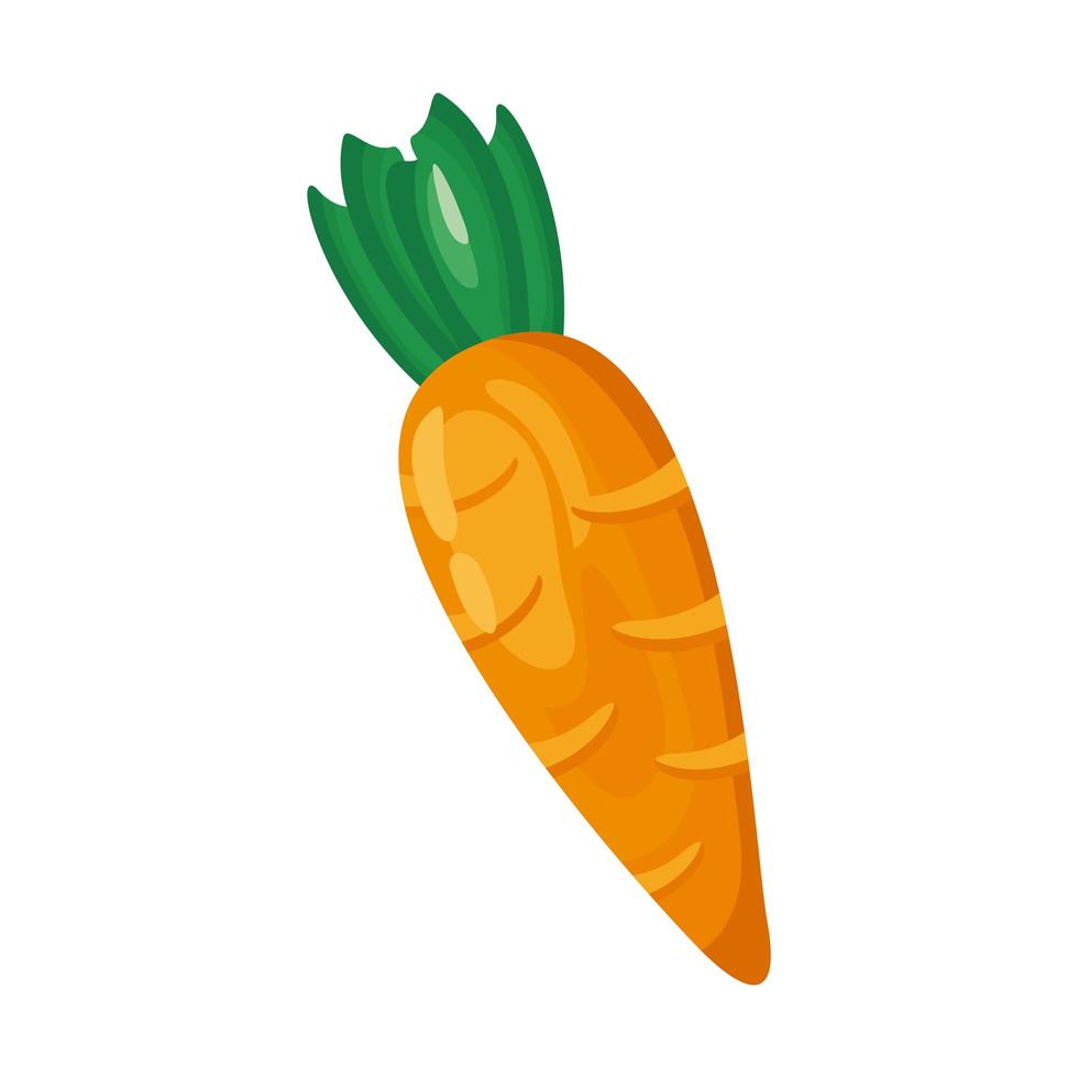 ícone de estilo detalhado de cenoura vegetal saudável vetor
