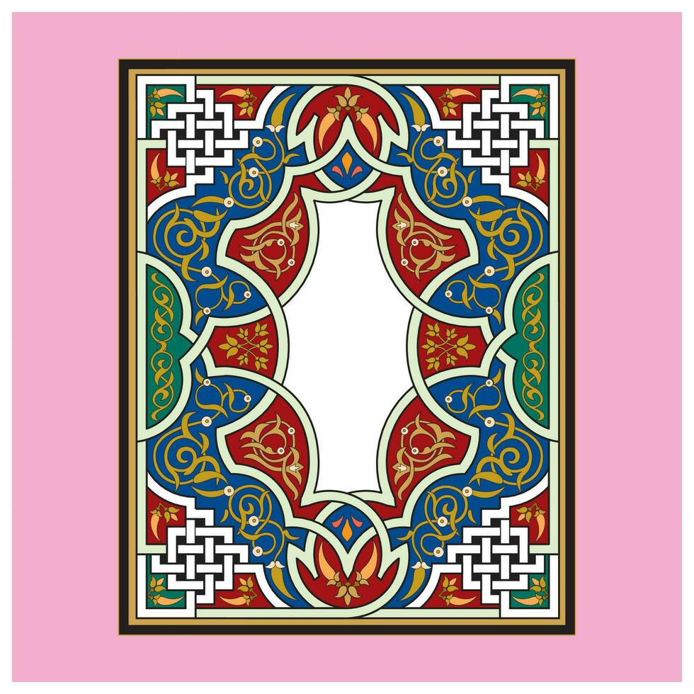 decorativo arabescos cheio do formas e cores para parede decoração e casa decoração vetor