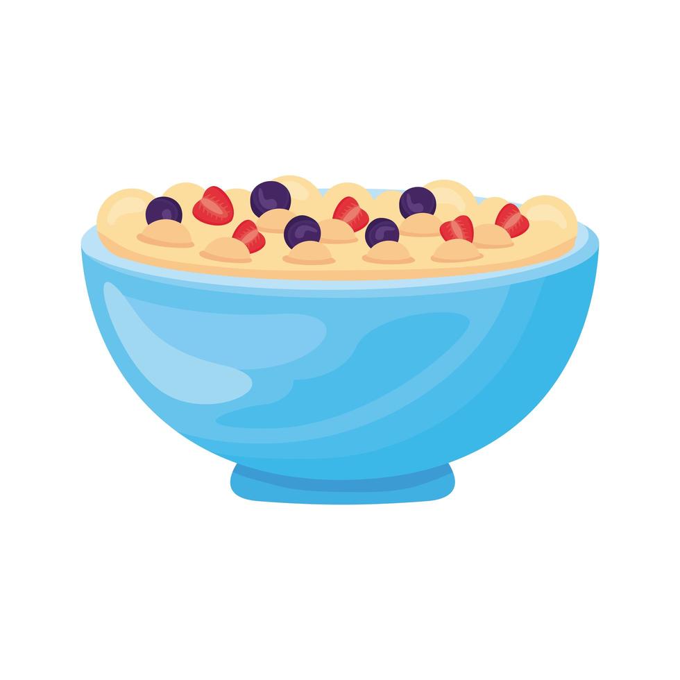 prato com ícone de estilo detalhado de cereal vetor