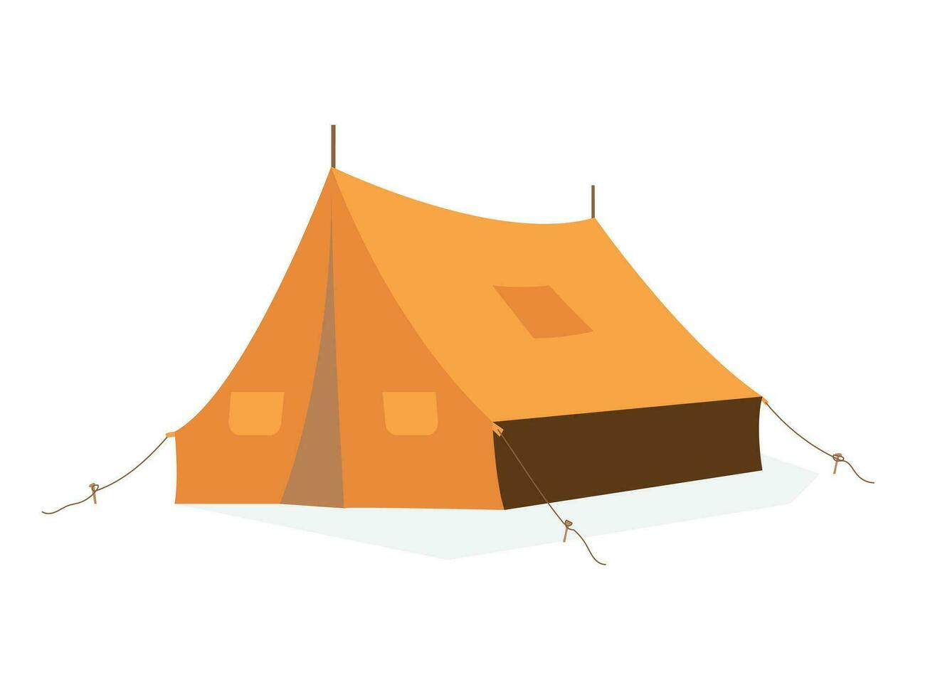 turista acampamento barraca, acampamento esporte equipamento, caminhada, Caçando, pescaria tela de pintura vetor