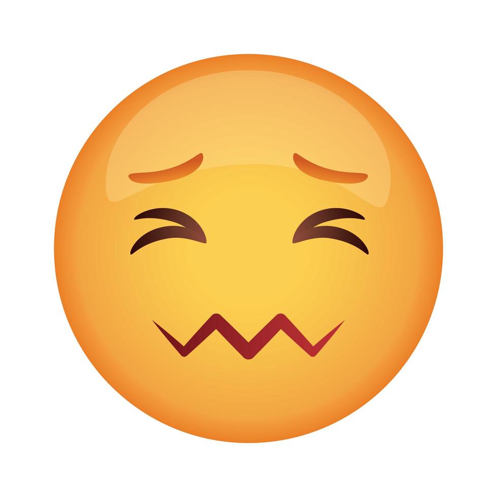 ícone de estilo plano de rosto emoji zangado vetor