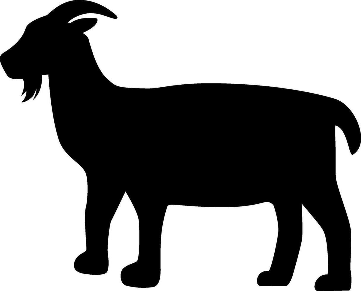 bode ícone vetor ilustração. silhueta bode ícone para gado, comida, animal e eid al adha evento. gráfico recurso para qurban Projeto dentro islamismo e muçulmano cultura