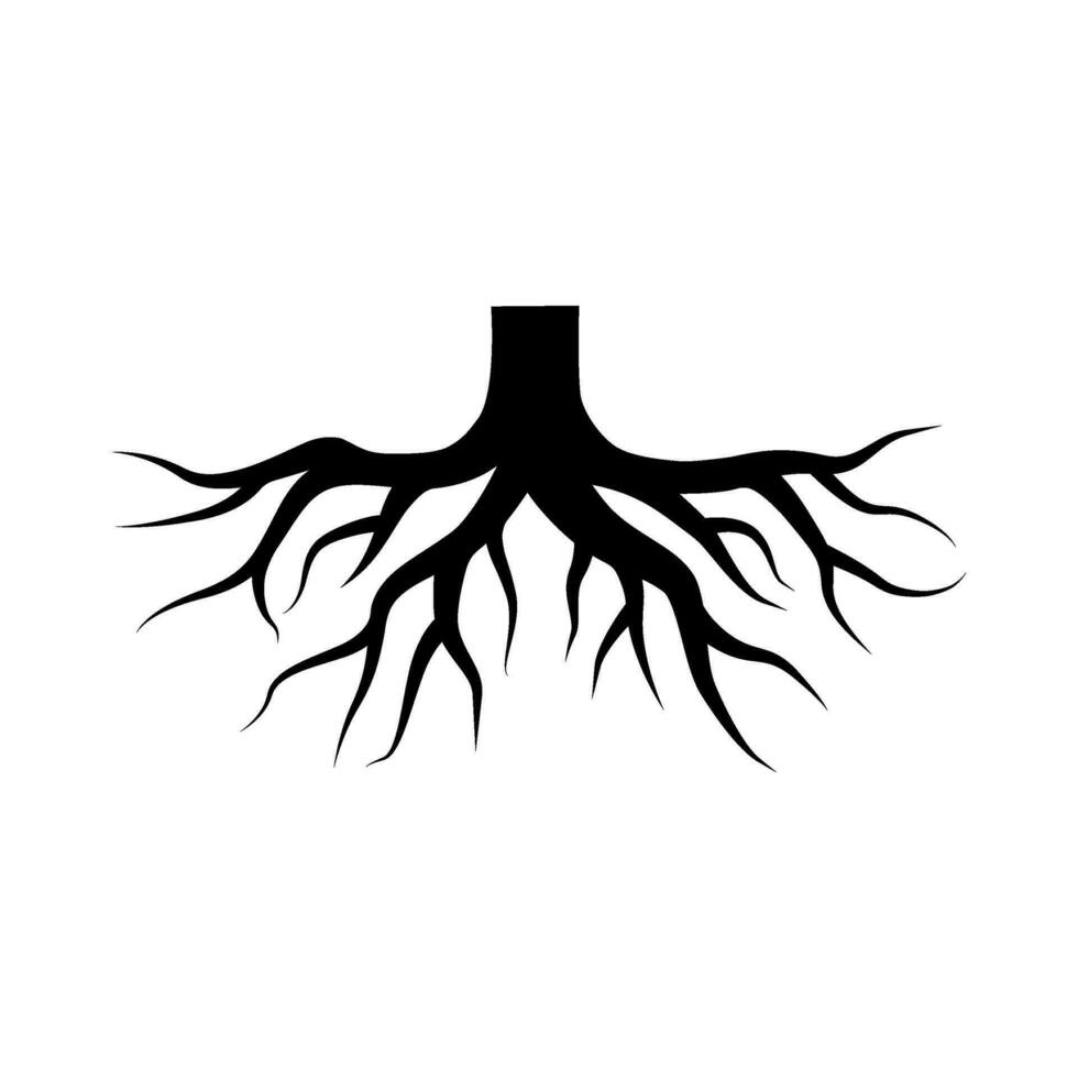 árvores raiz plano estilo vetor ícone