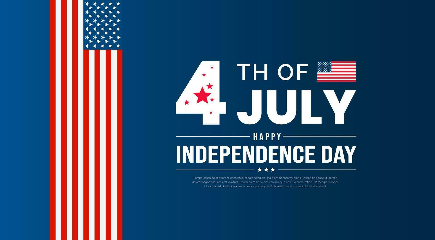 4º do Julho Unidos estados independência dia celebração promoção publicidade fundo, poster, cartão ou bandeira modelo com americano bandeira e tipografia. independência dia EUA festivo decoração. vetor