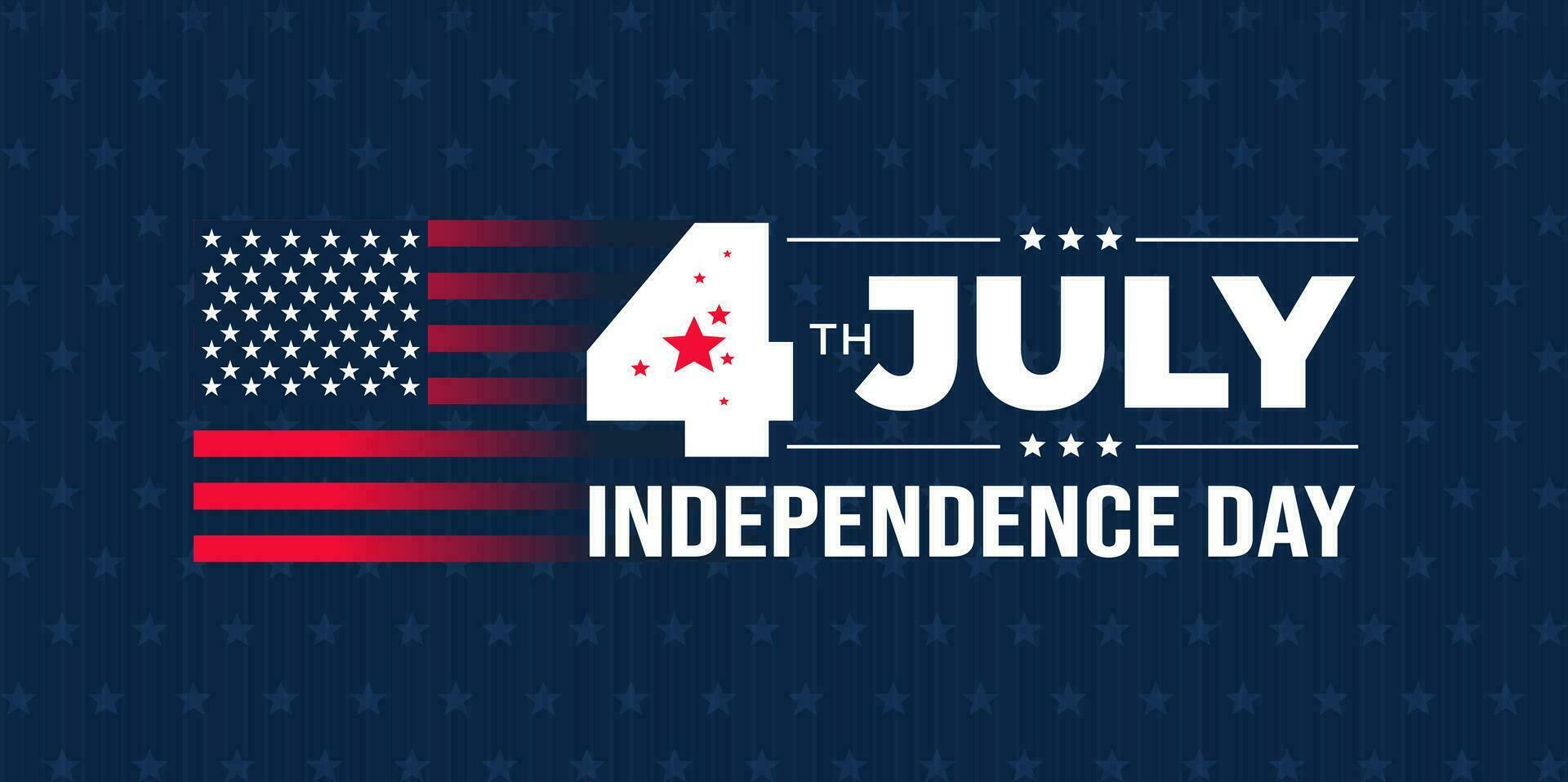 4º do Julho Unidos estados independência dia celebração promoção publicidade fundo, poster, cartão ou bandeira modelo com americano bandeira e tipografia. independência dia EUA festivo decoração. vetor