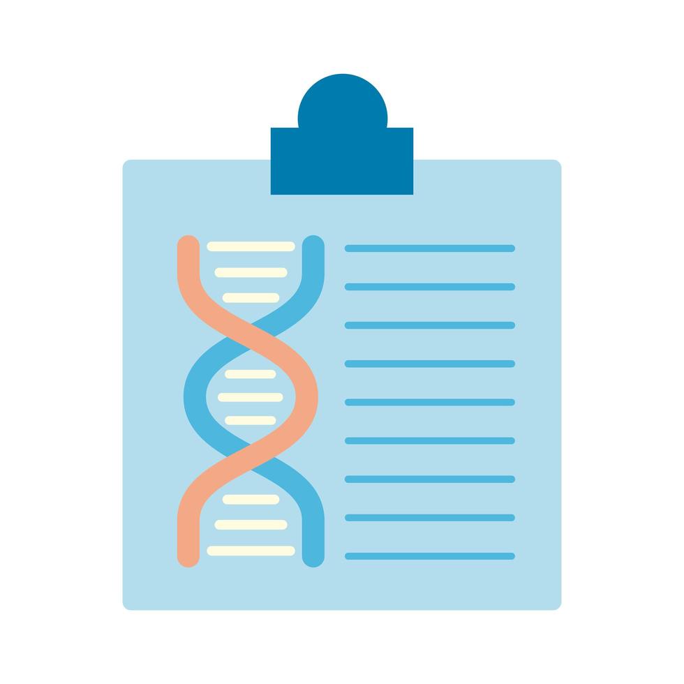 Molécula de DNA em ícone de estilo simples de ordem médica vetor