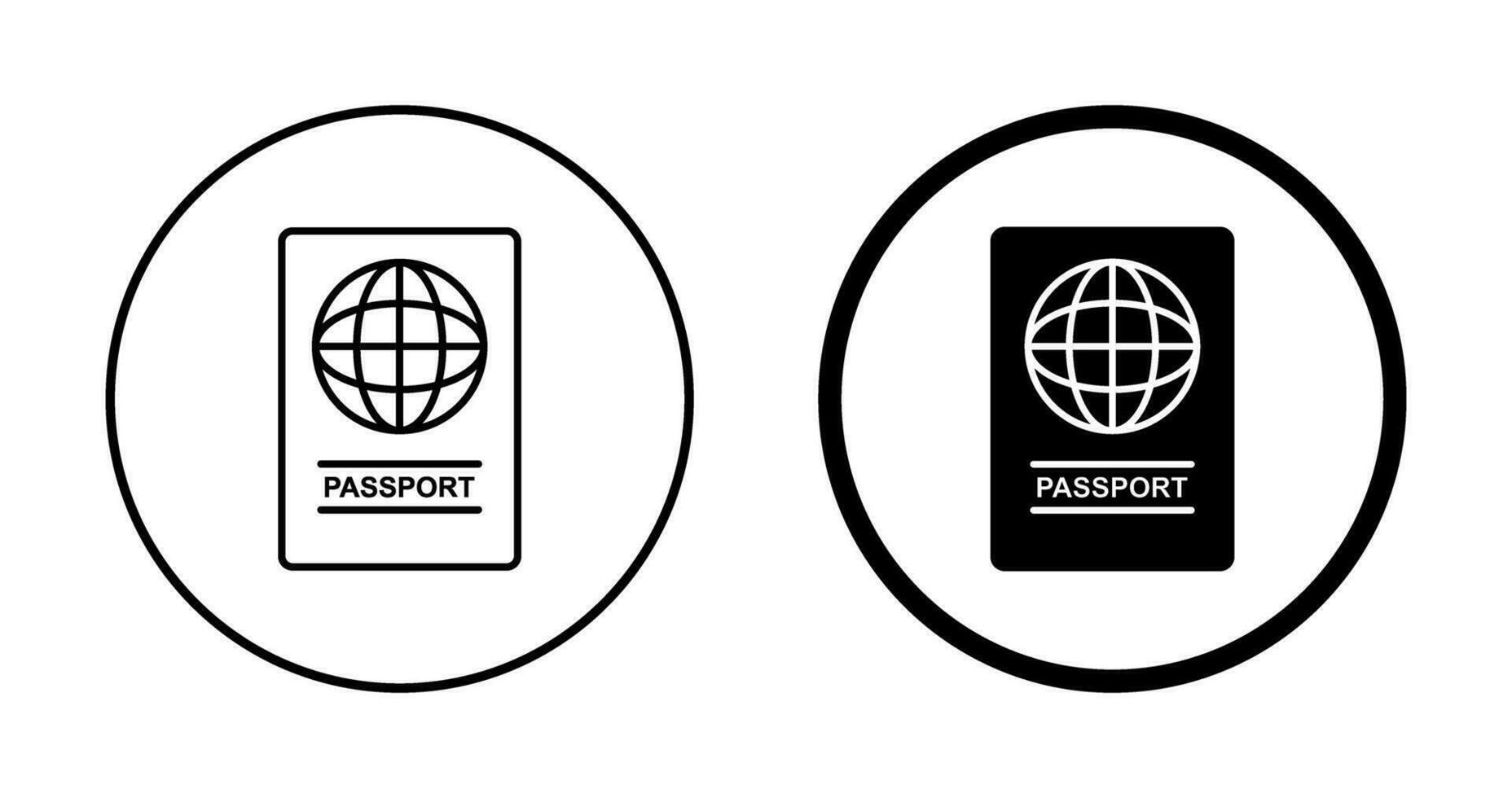 ícone de vetor de passaporte