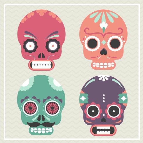 Vector Mexican Skull Mask Ilustração