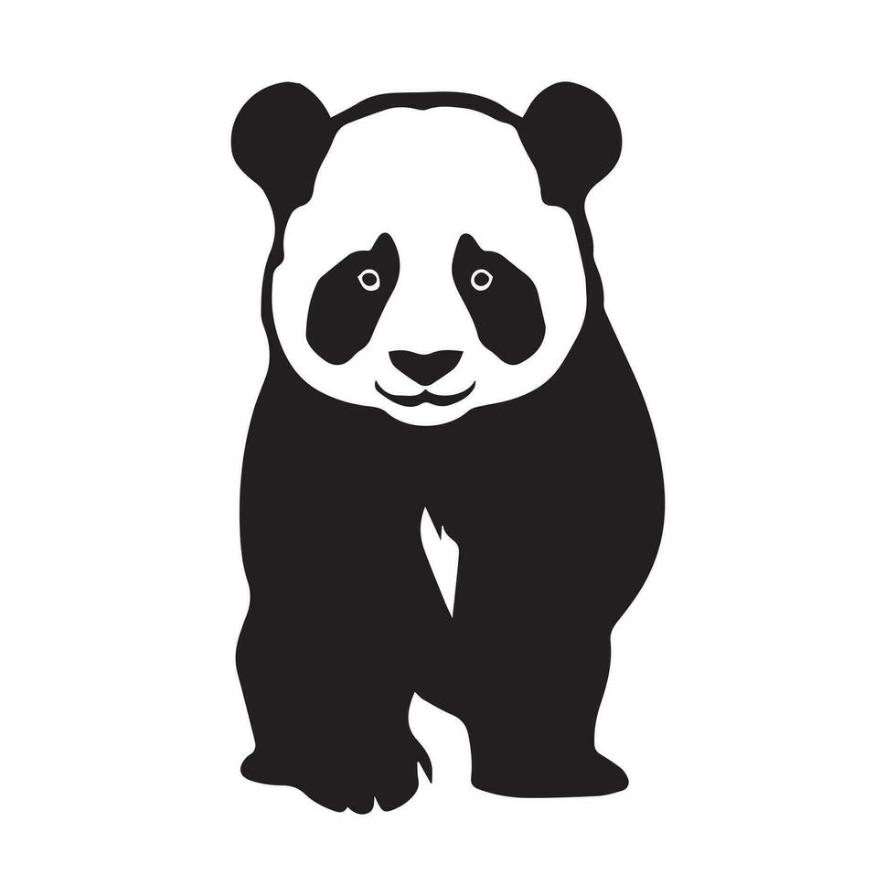 panda vetor ilustração, Urso vetor linha arte ilustração, Urso vetor silhueta