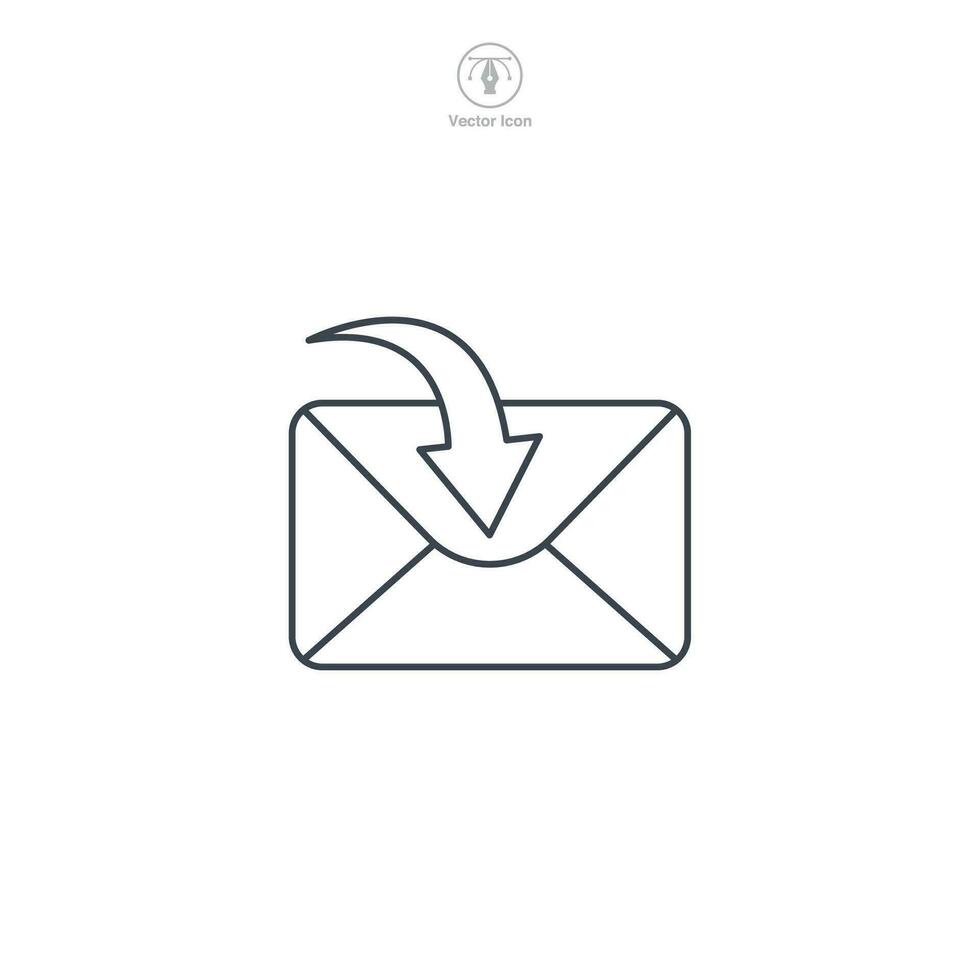 o email ou envelope ícone. uma direto e reconhecível vetor ilustração do a o email ou envelope, representando correspondência, mensagens, e comunicação.