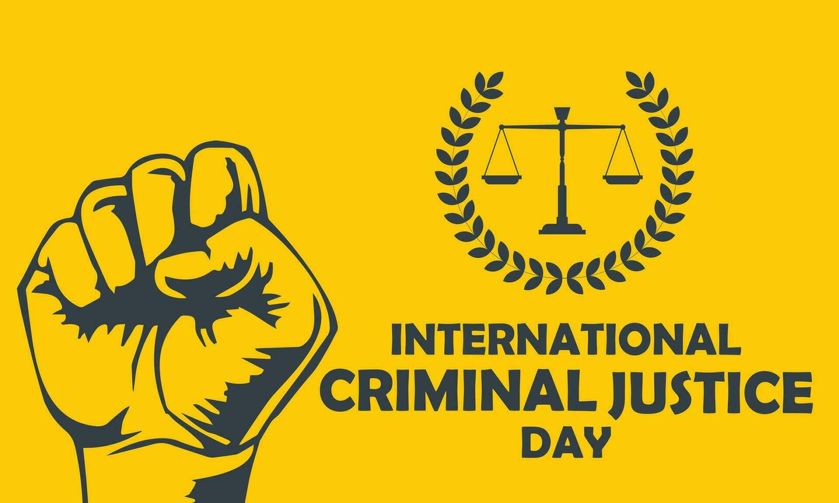 vetor ilustração do internacional Criminoso justiça dia poster ou bandeira Projeto