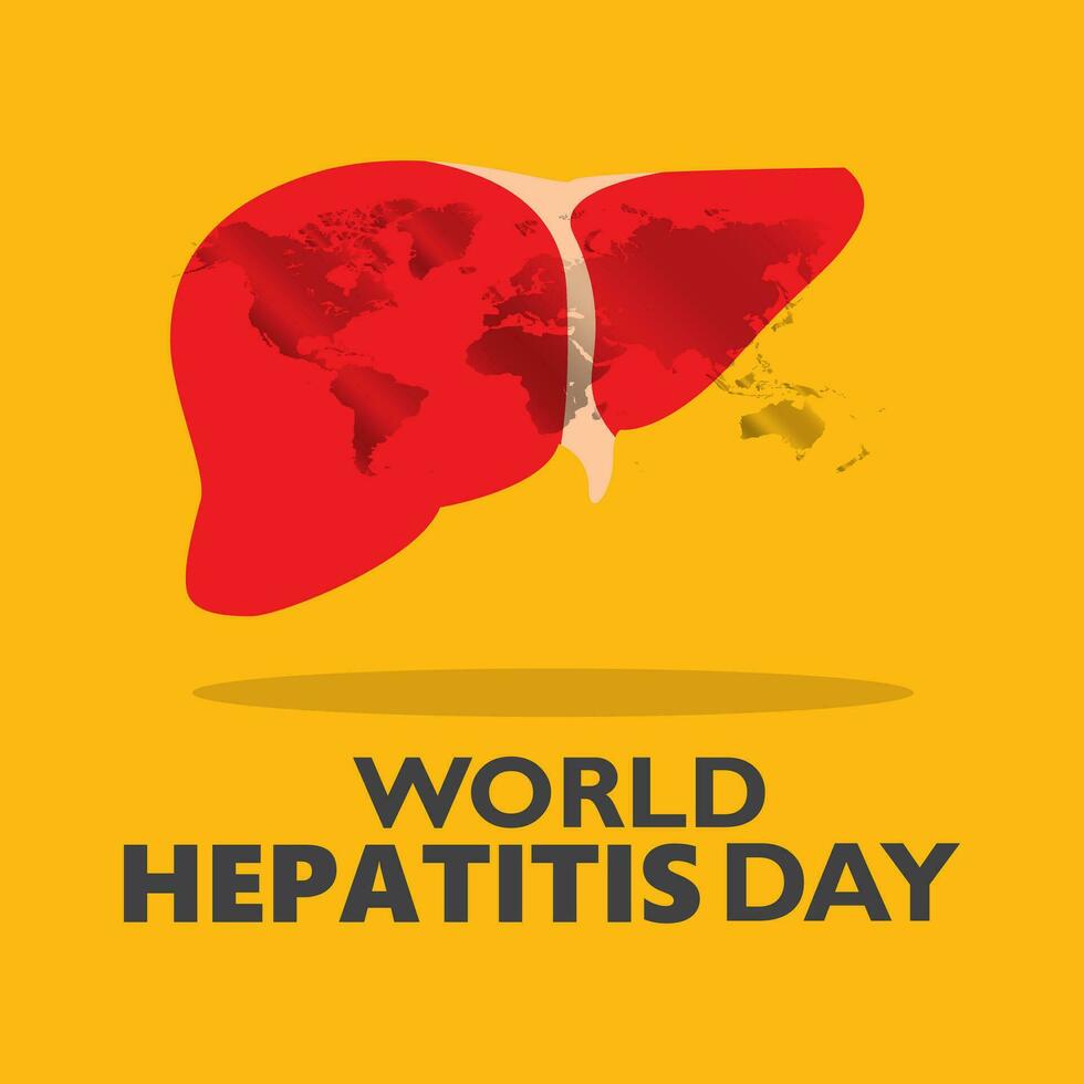 mundo hepatite dia, vetor ilustração