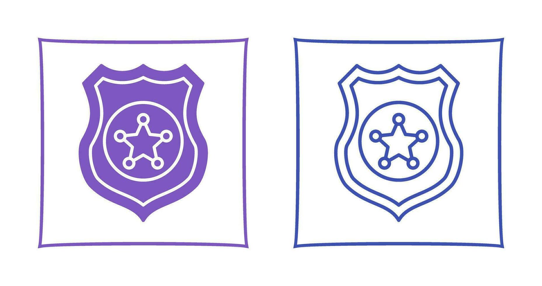 ícone de vetor de escudo da polícia