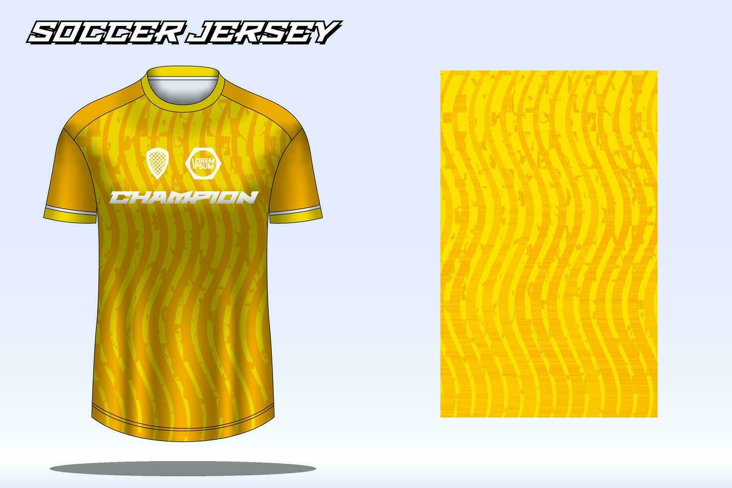 maquete de design de camiseta esportiva de camisa de futebol para clube de futebol vetor